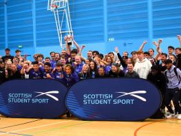 Students celebrate winning the Scottish Student Sport Cup 