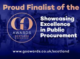 Proud finalist of the GO Awards Scotland. Showcasing excellence in Public Procurement. 