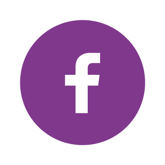 Facebook logo on a purple background