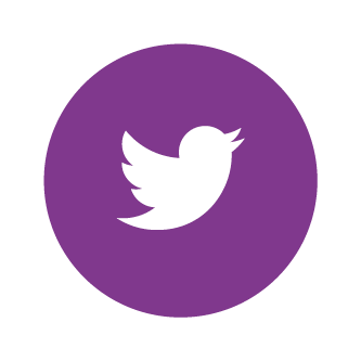 Twitter logo on a purple background