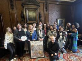 Group shot of students with the Lord Provost. 