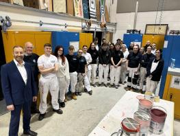 Judge Neil Ogilvie with apprentices. 
