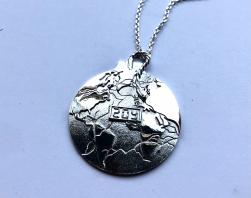 Winning 2021 eco jewellery competition pendant by Grace Anderson 