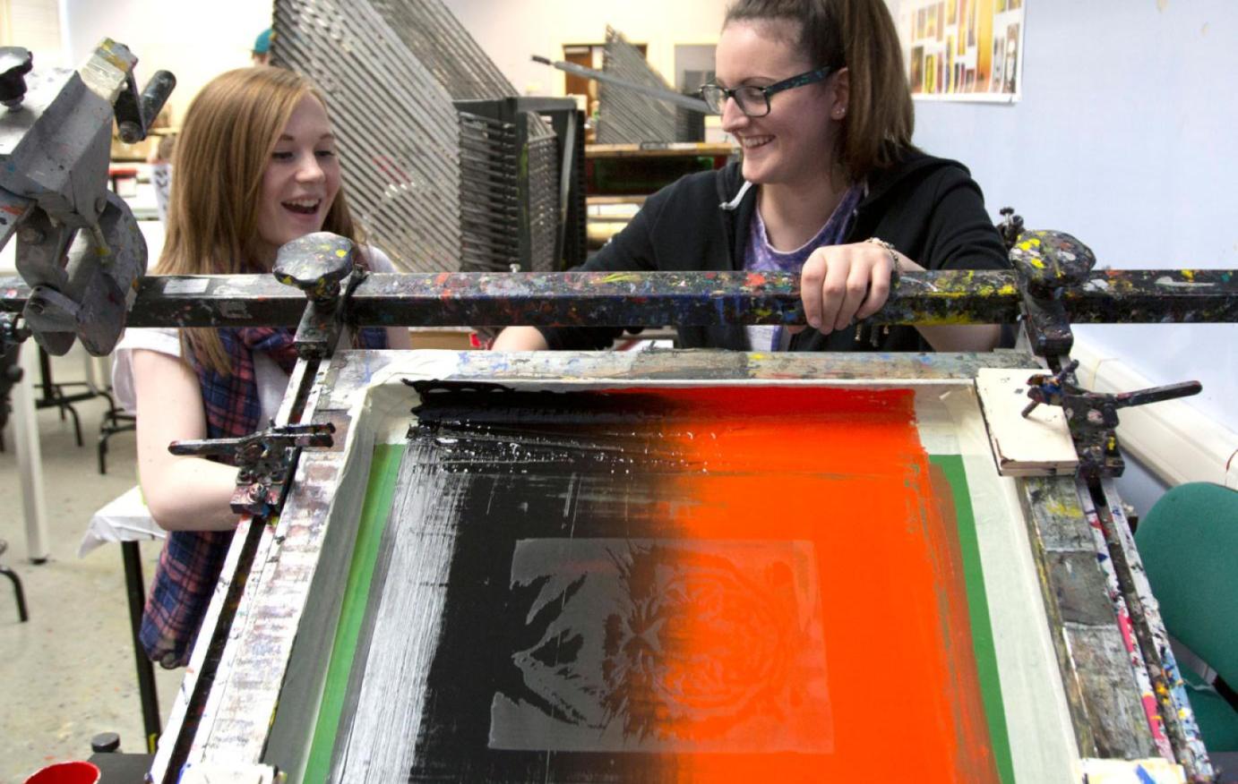 Fine Art Silk Screen Printing 20240918 City of Glasgow College