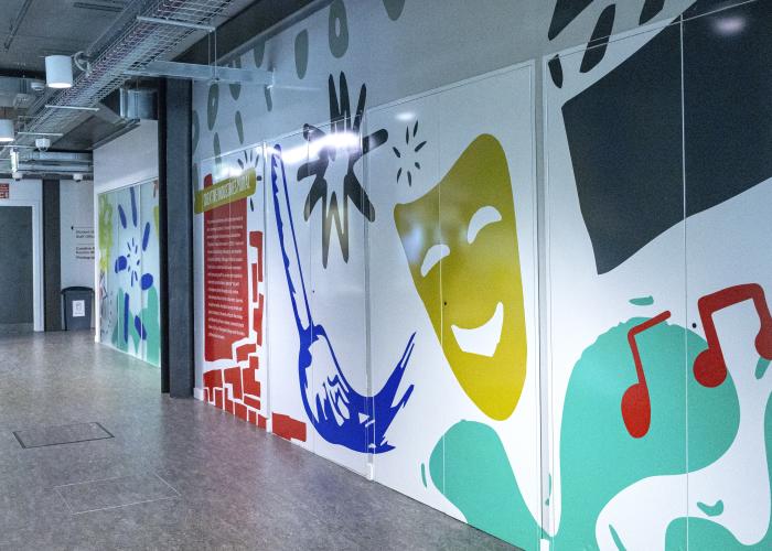 Creative Industries students leave their mark with new sixth-floor mural