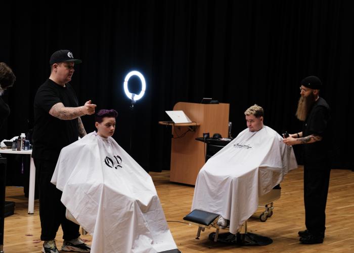Pioneering and award winning barber.josh.o.p delivers training for barbering students.