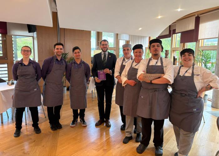The hospitality and cookery students