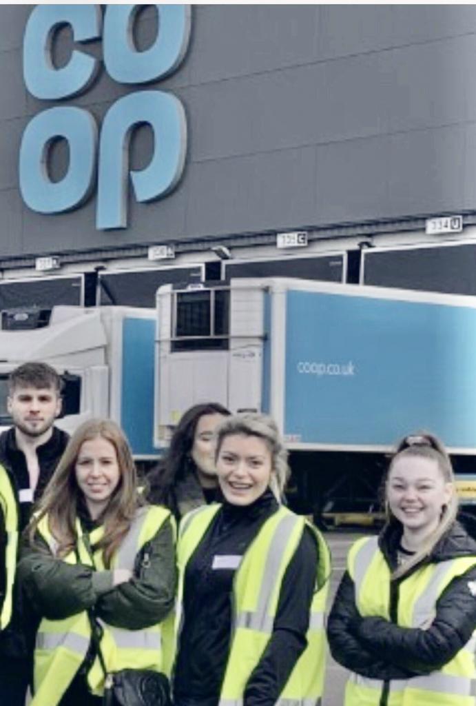 Students visiting the Co-op distribution centre