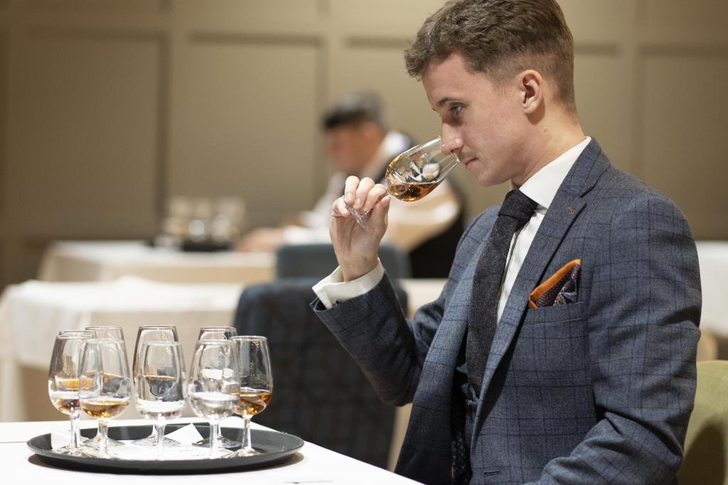 Alex Dick, 2020 winner of Nestle Toque d'Or, taking part in 2021 WorldSkills UK Restaurant Service National Finals