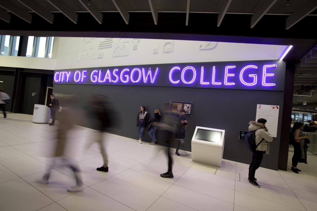 Internal view of City of Glasgow College, City campus