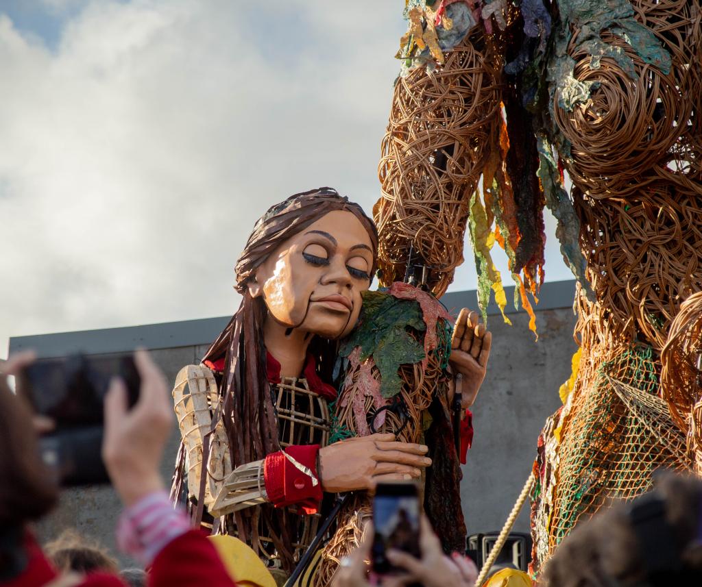 Little Amal puppet taken by Rowan Syed Tollan.