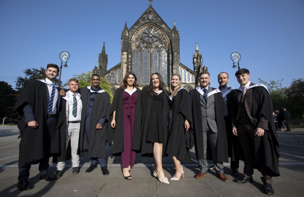 Photograph of City of Glasgow College graduation ceremony at Glasgow Cathedral