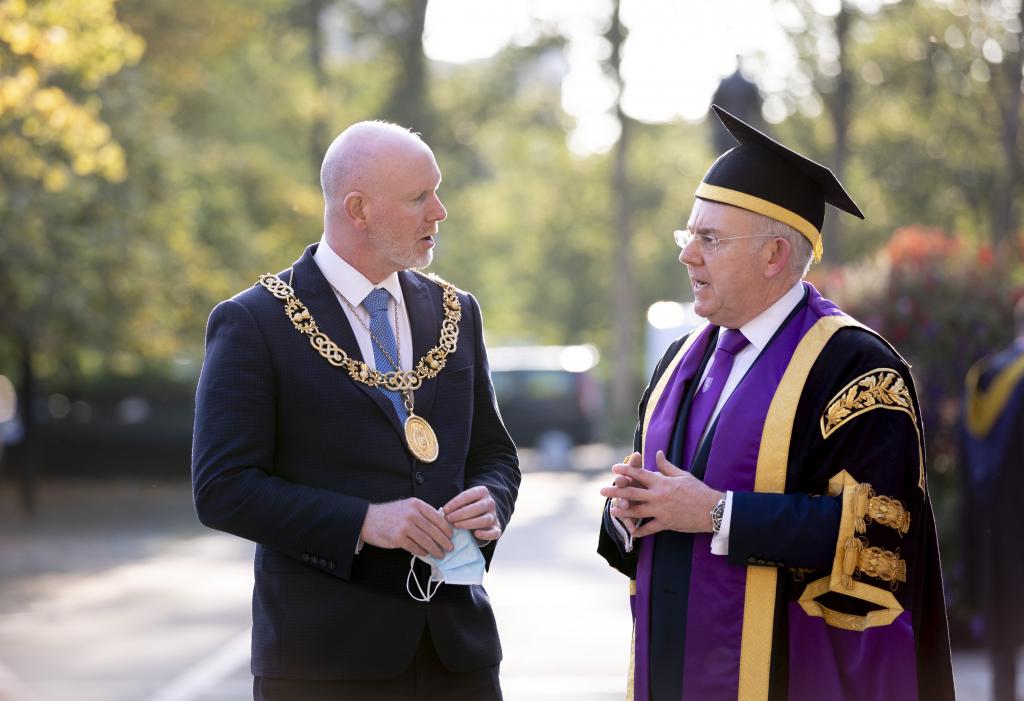 Principal Little with Glasgow's Lord Provost