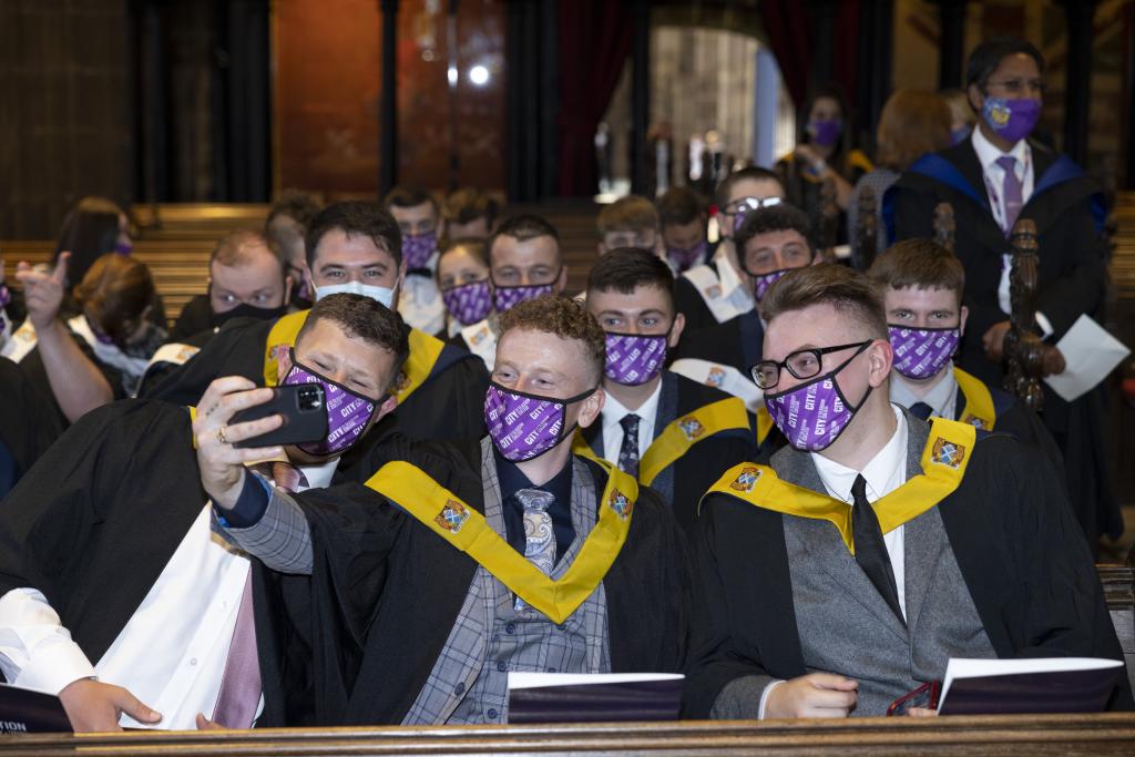 Photograph of City of Glasgow College graduation ceremony at Glasgow Cathedral