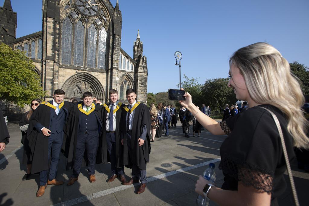 Photograph of City of Glasgow College graduation ceremony at Glasgow Cathedral