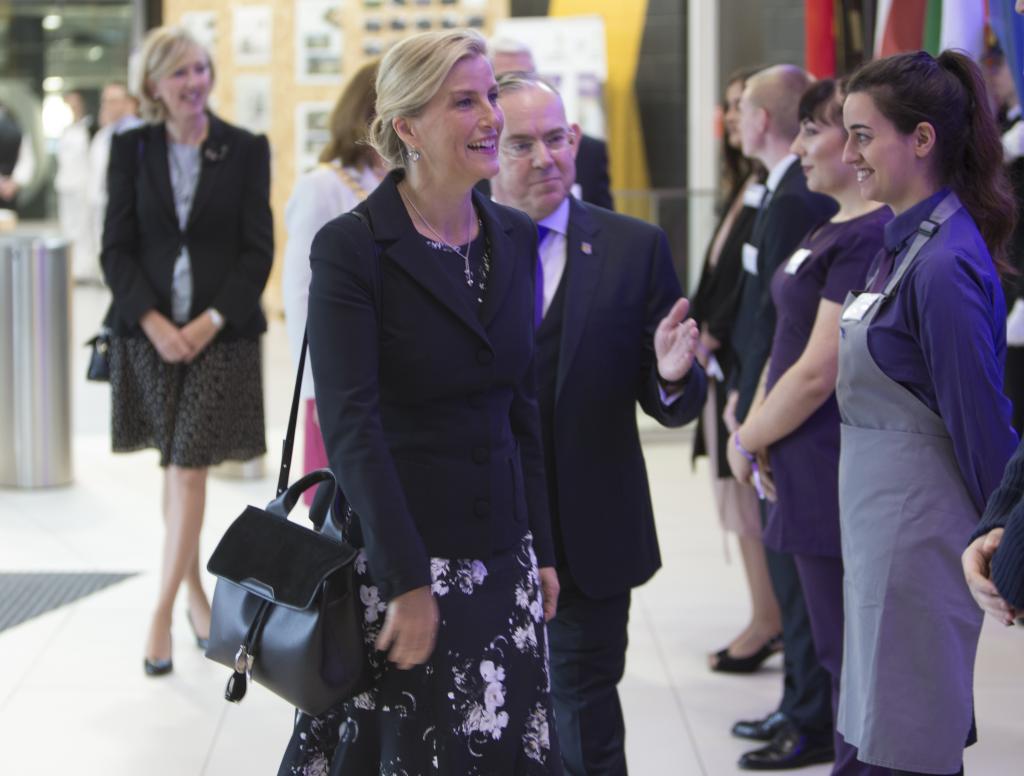 Her Royal Highness the Countess of Wessex and Principal Little meet guests