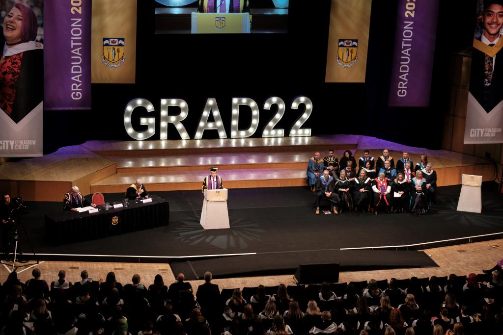 Stage set up at Graduation