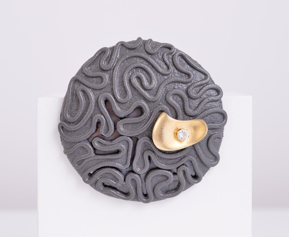 Brooch designed by Faith Wylie, HND jewellery students