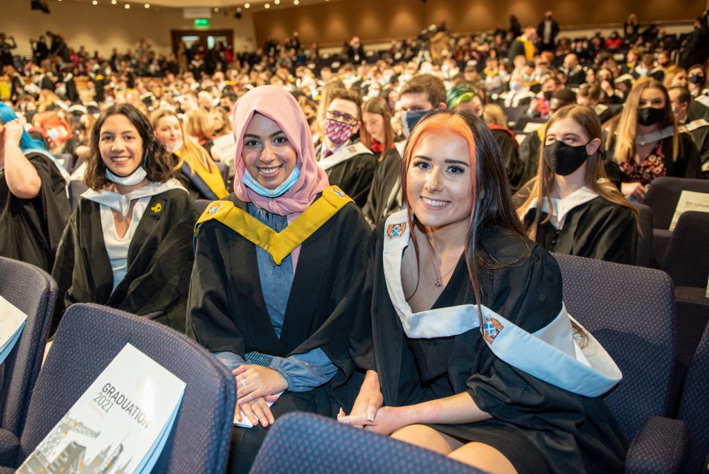 CoGC students attending graduation ceremony at Glasgow Royal Concert Hall