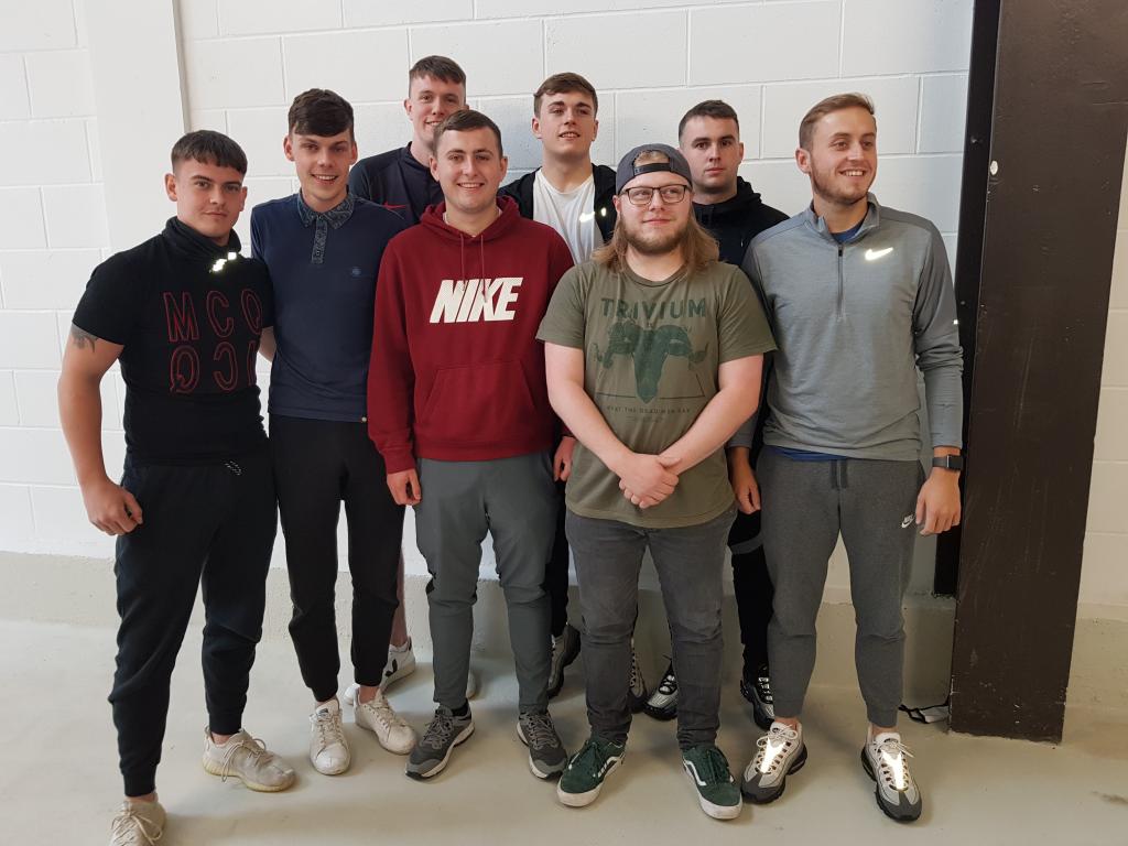 Photo of graduating gas students including Jamie McKendrick (with glasses)_Worcester Bosch Most Improved Student of the Year