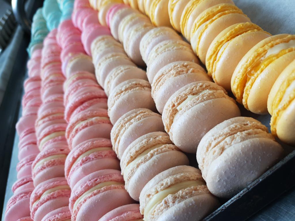 Freshly baked macaroons from the City Market