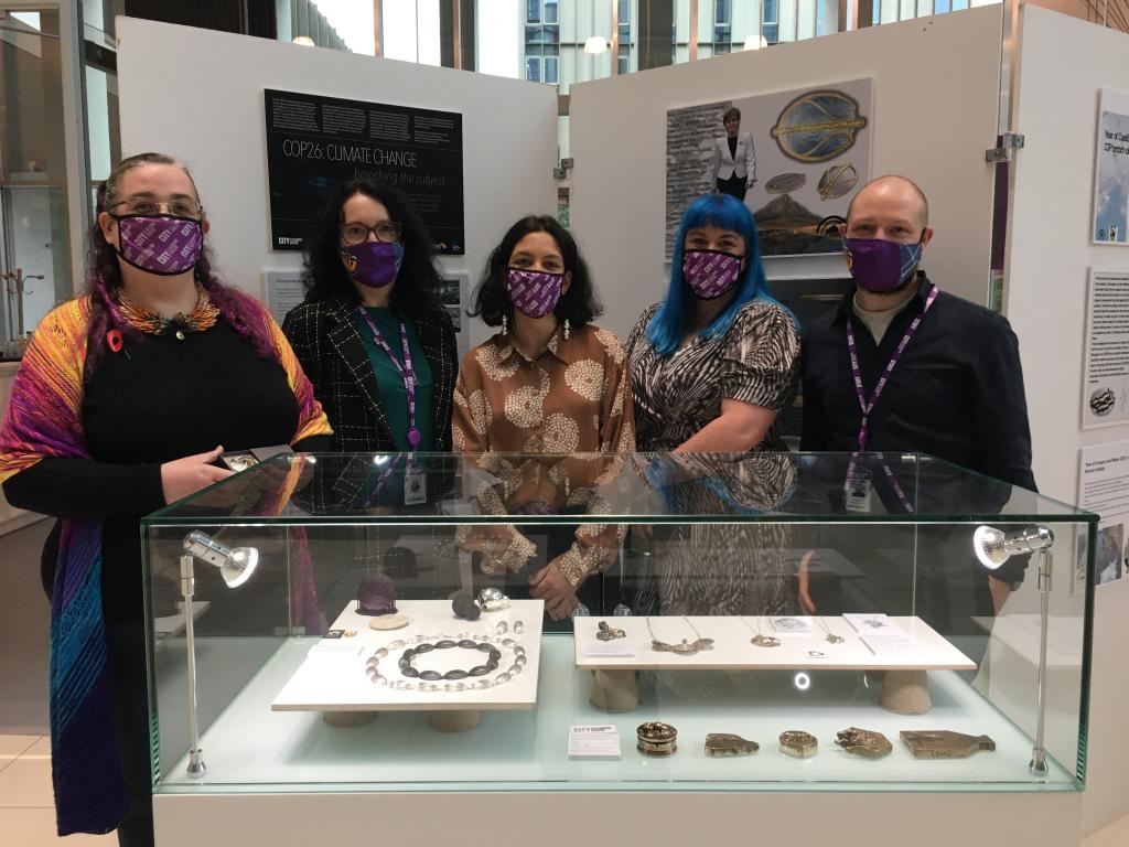 Jewellery students showcasing their eco friendly jewellery.