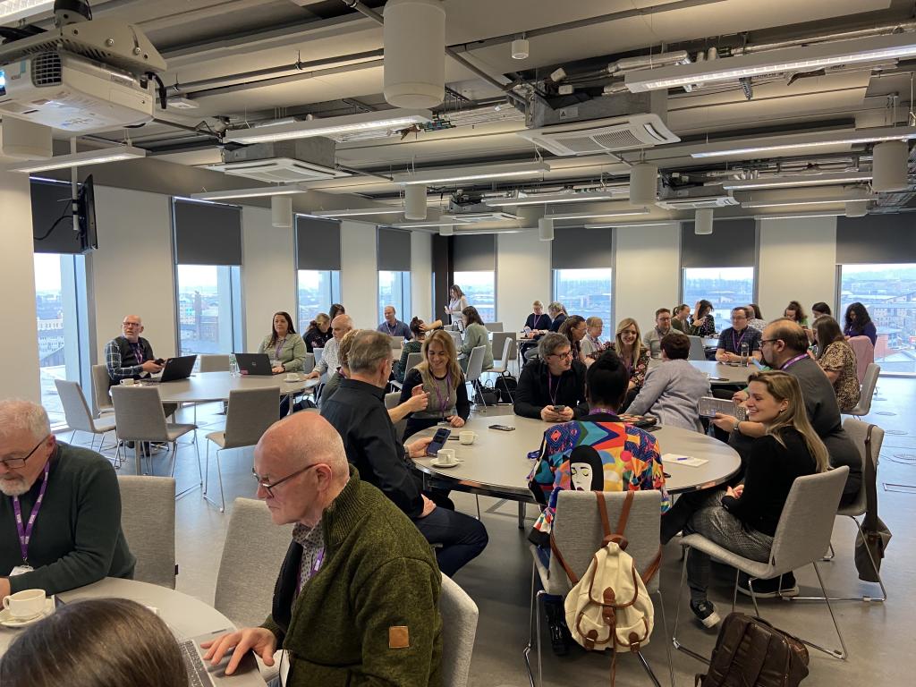 Network of Networks attendees in the exam hall at our Riverside Campus.