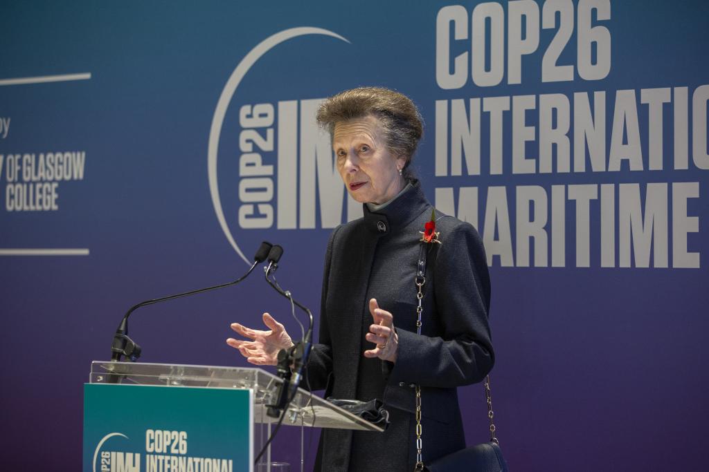 HRH The Princess Royal speaking at the International Maritime Hub.