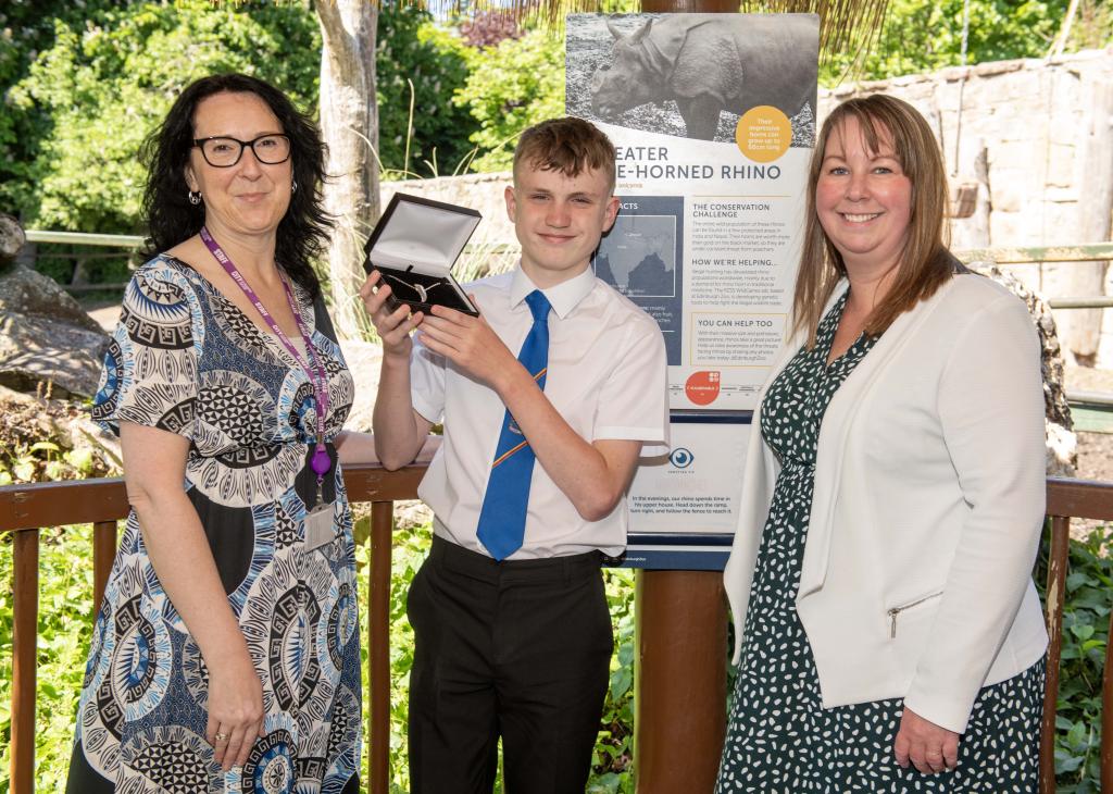 Image of Lisa McGocern (Curriculum Head of Craft &amp;amp; Design), Scott Bannister (Eastwood High School) and Pauline Rorison (Principal Teacher Pupil Support)