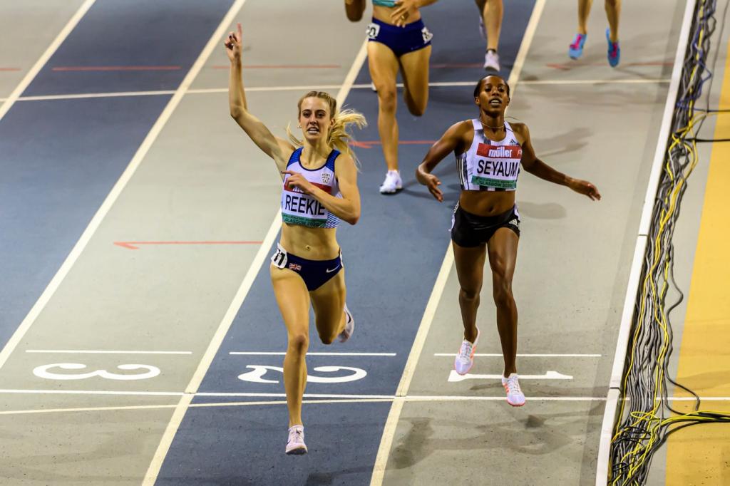 Photo showing Jemma Reekie Muller Indoor 2020_Courtesy of scottishathletics and Bobby Gavin www.thatonemoment.co.uk