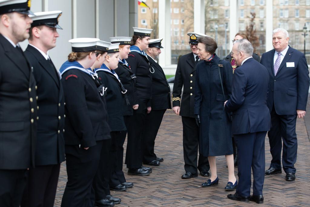 The Princess Royal meets cadets at Riverside campus.