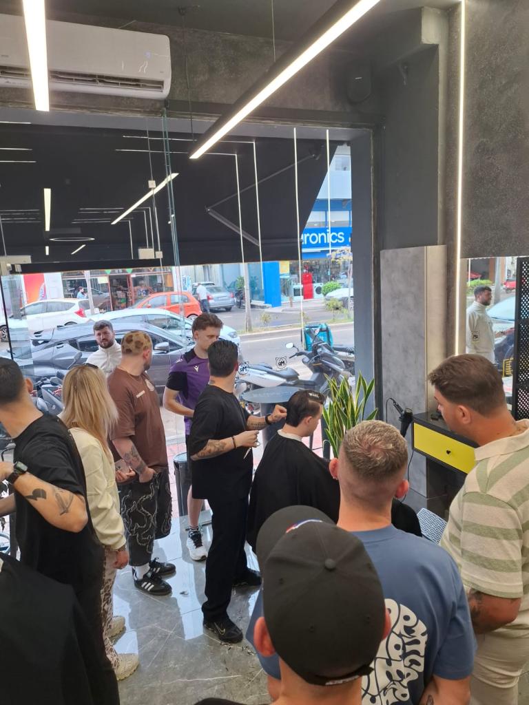 Michalis Remoundos Seminar at his shop, MR Barber Salon