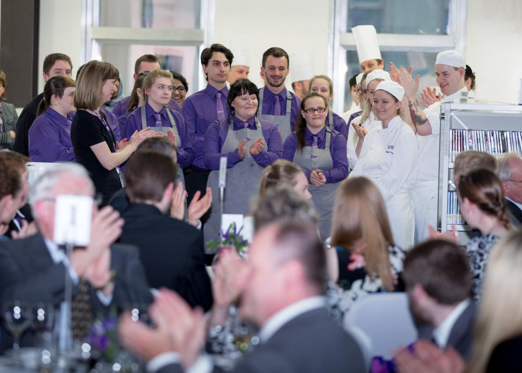 Events and Professional Cookery students at formal event.