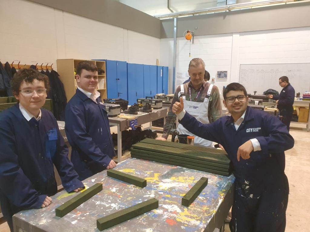 Abercorn students learning new skills.