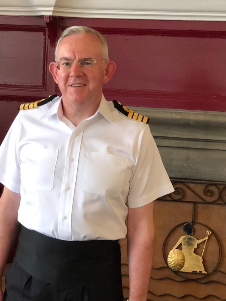 Principal Paul Little, Honorary Captain Royal Navy Reserves in uniform.