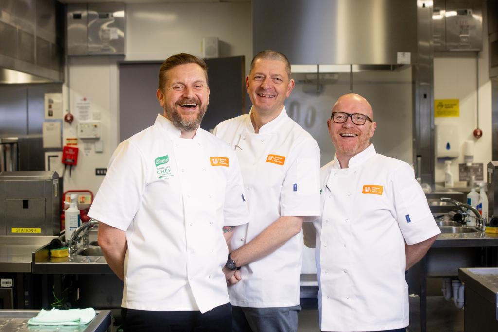 The judges - Gary Maclean, the competition ambassador and head judge, James Brown (Executive Chef at Unilever Food Solutions), and Martin Ross (Bidfood Scotland's Food Development Chef)