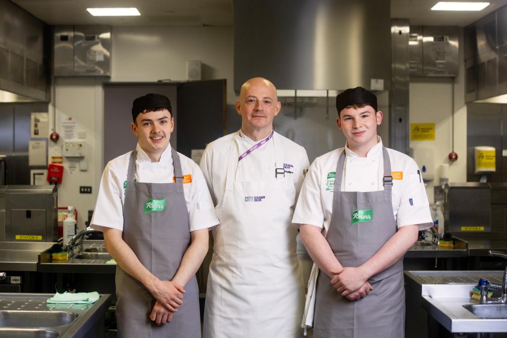 Ross Gourlay and Jamie Robb, with mentor Robbie Philips