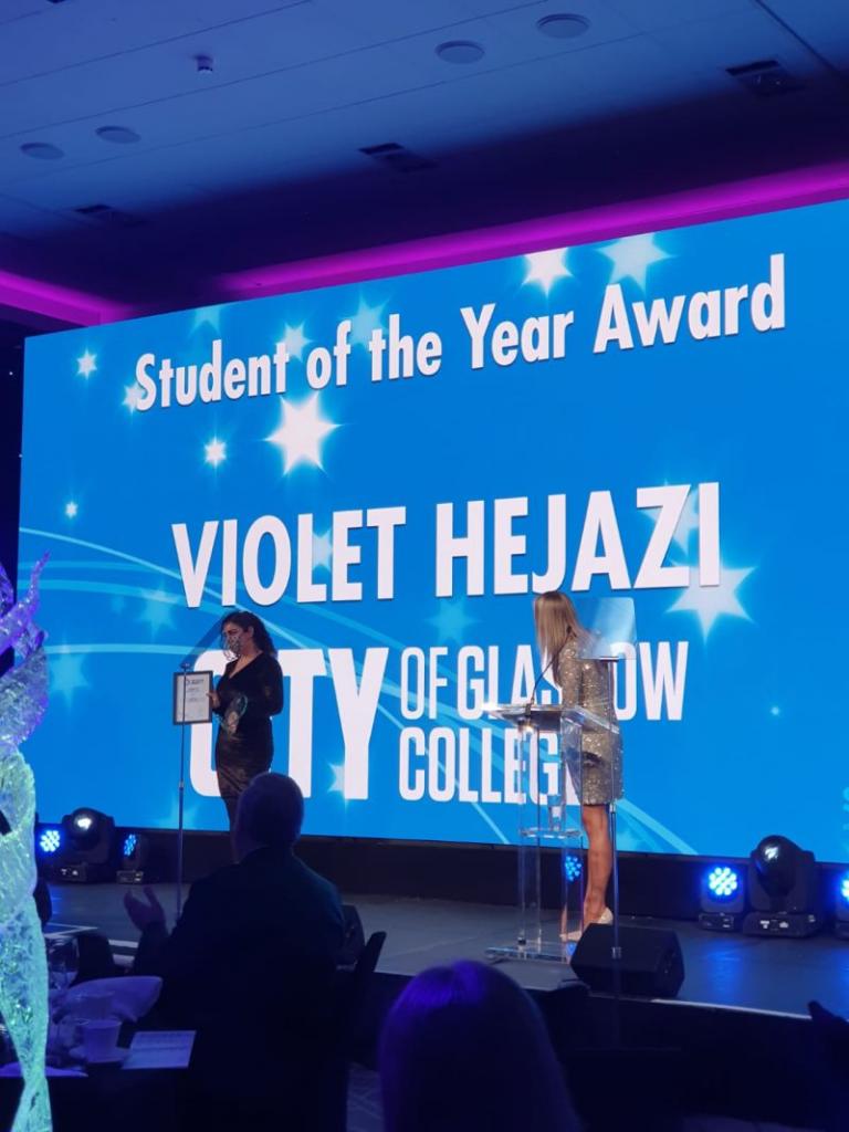 Violet Hejazi, winner Student of the Year, CDN Awards 2021