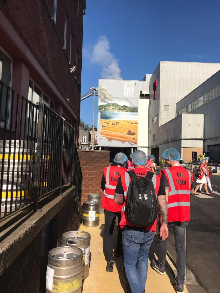 Students on a visit to the Tennants Factory to see a supply chain in action