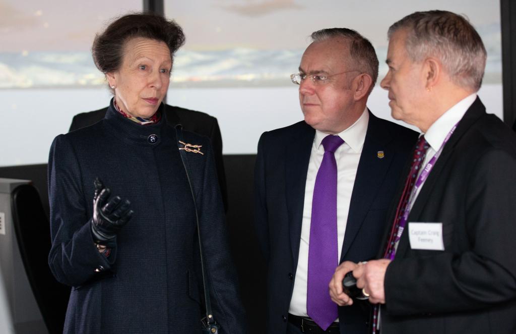 The Princess Royal and Principal in the ships simulator suite.