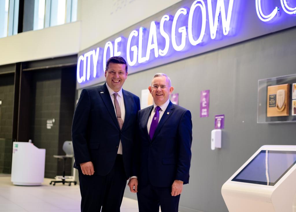 Jamie Hepburn MSP and College Principal Paul Little