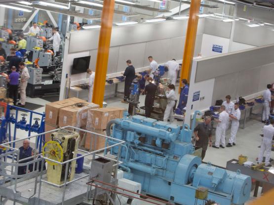 City of Glasgow College to promote gender equality Overlooking the engineering workshop at the Riverside Campus