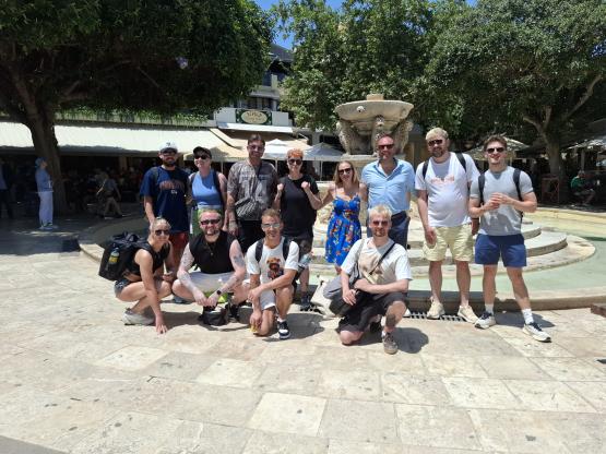 Group of staff and students in Crete