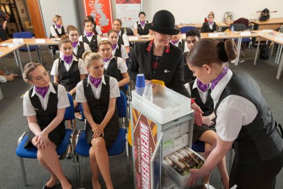 COGC students experience a 'day in the life' with Loganair. Air Cabin Crew Training