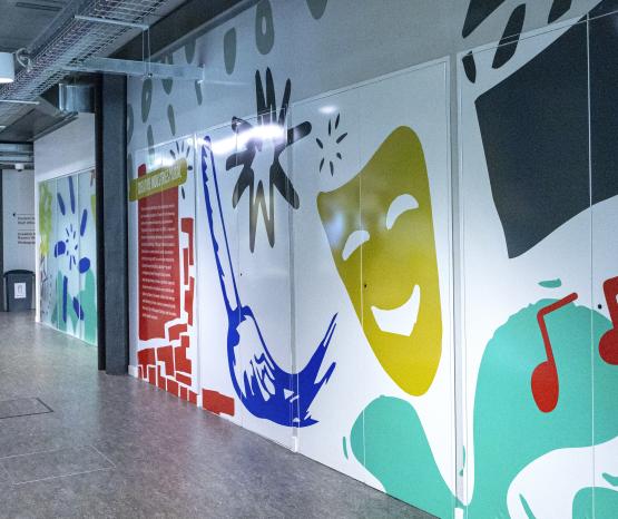 Creative Industries students leave their mark with new sixth-floor mural