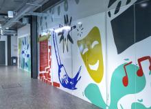 Creative Industries students leave their mark with new sixth-floor mural