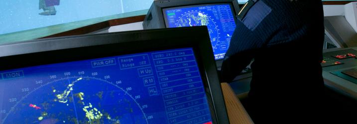 Faculty of Nautical Studies Cadet operating our Ship's Simulator