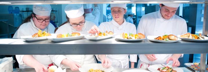 Professional Cookery students at City of Glasgow College