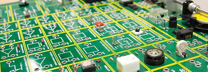 A green circuit board.