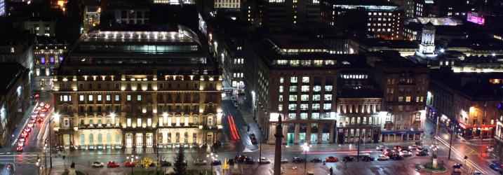 Glasgow at night